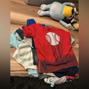 Red Baseball Graphic Kids Shirt